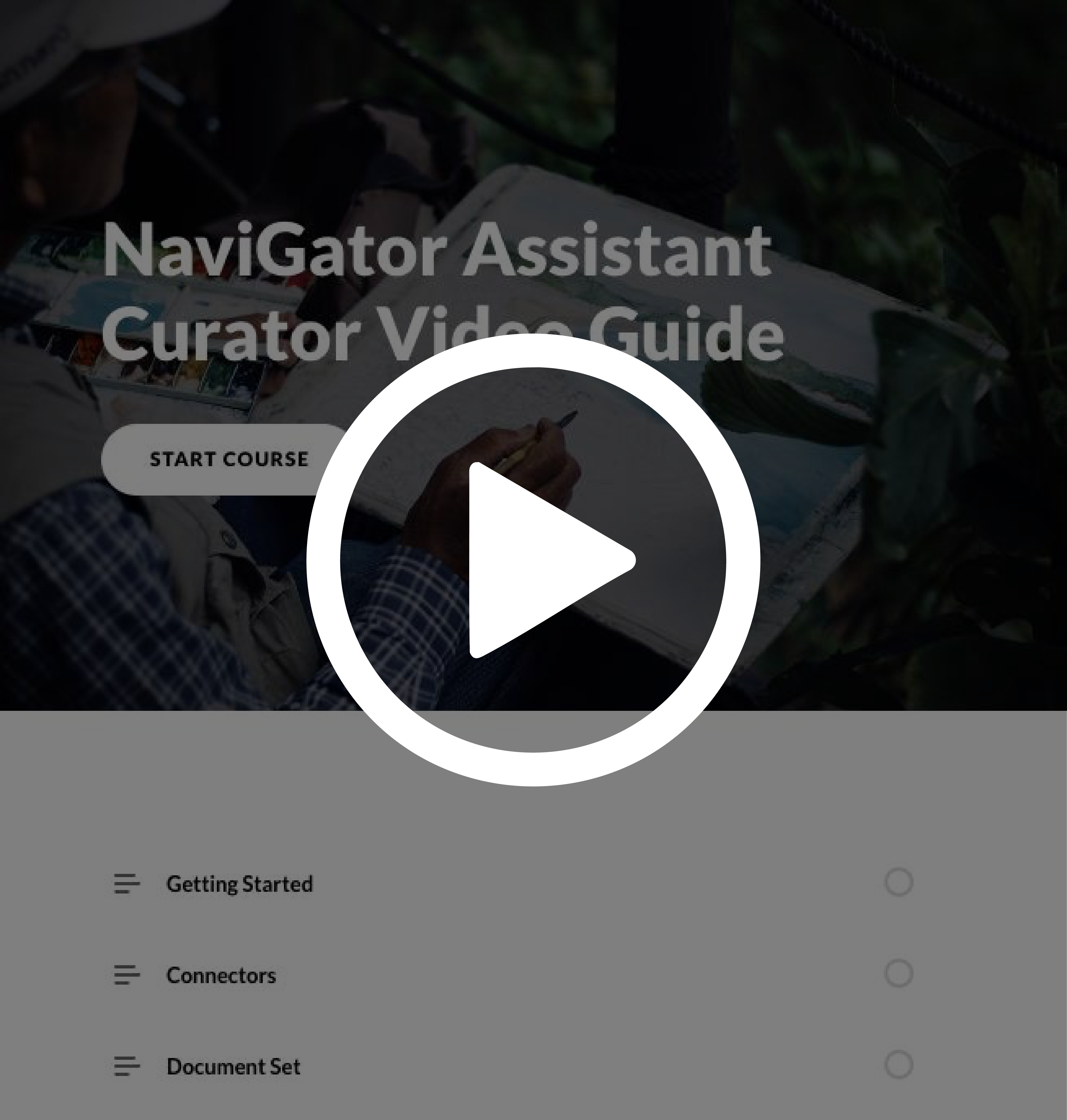 NaviGator Assistant Curator Video Guide