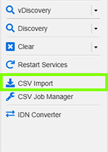 Infoblox csv Import Button