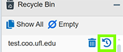Infoblox Recycle Bin Restore Icon