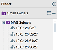 Infoblox Smart Folders Panel
