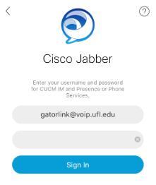 Jabber Sign-In