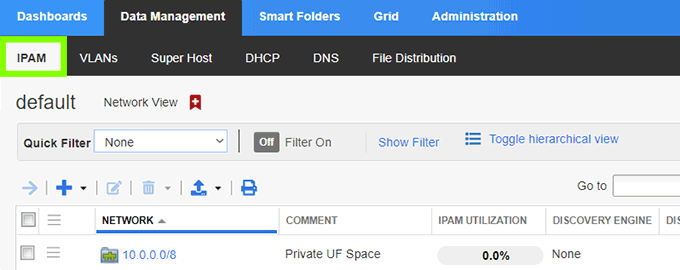 Infoblox IPAM View Tab