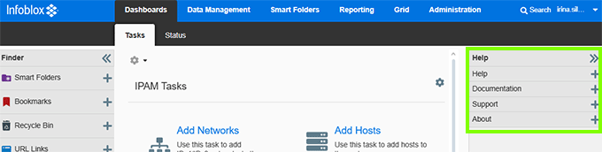 Infoblox Help Panel