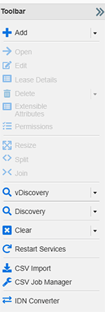 Infoblox Side Toolbar Panel