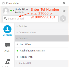 Jabber Dialing