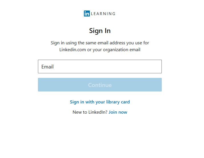 the login for linkedin learning